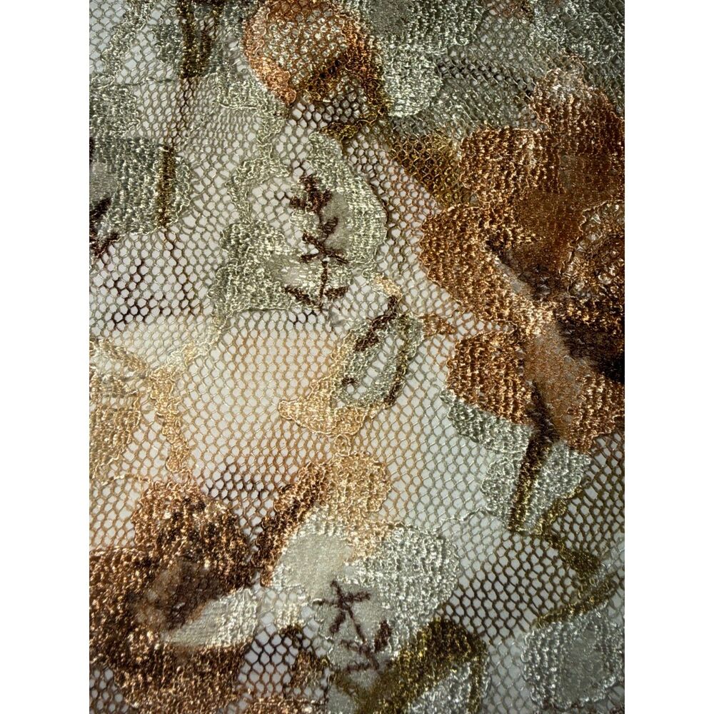 Rare Vintage 80s GUYREX El Paso Texas Sheer Floral Lace Duster Pageant Couture - Picture 5 of 10